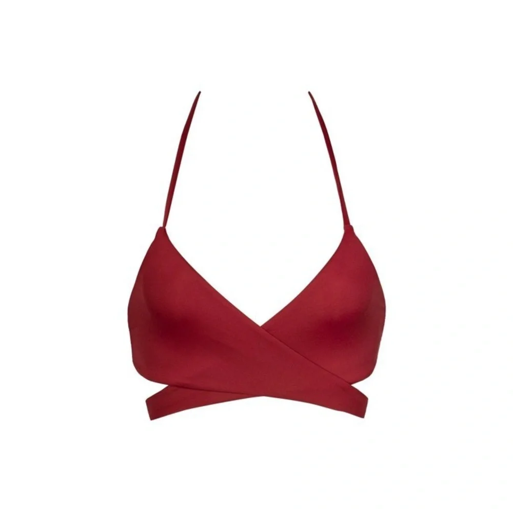 Frankies Bikinis Malia Maroon Bikini Top (598)